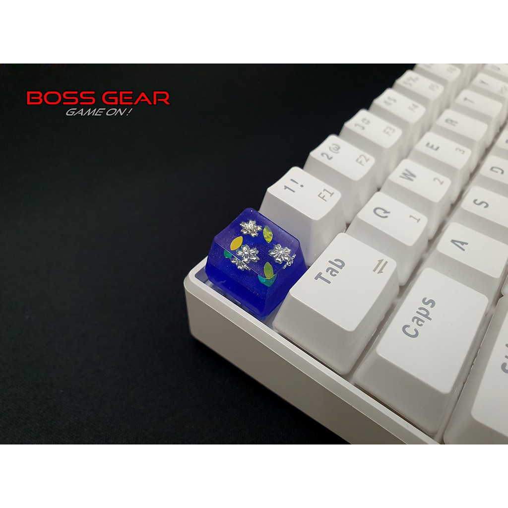 Keycap Lẻ hình hoa anh đào sakura cực đẹp OEM profile ( keycap resin độc lạ )( Keycap Artisan )