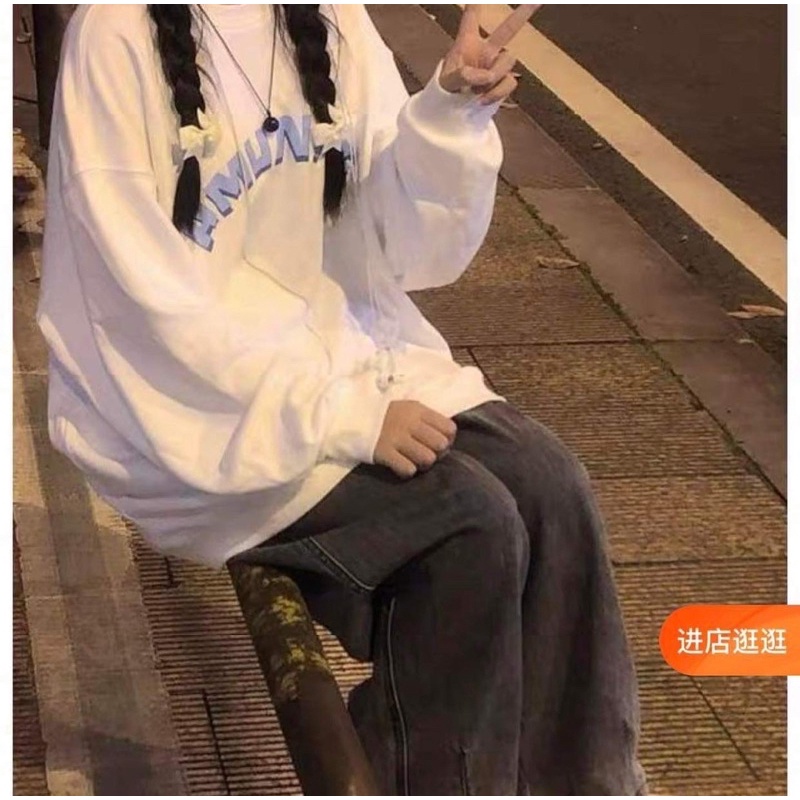 Áo Sweater Nỉ Bông In Thu Đông Ulzzang Unisex Form Rộng