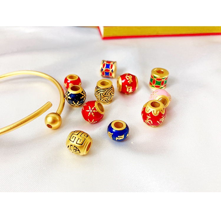 Chuỗi Hạt Màu Vàng Đồng Bằng Gỗ Dùng Làm Vòng Tay diy