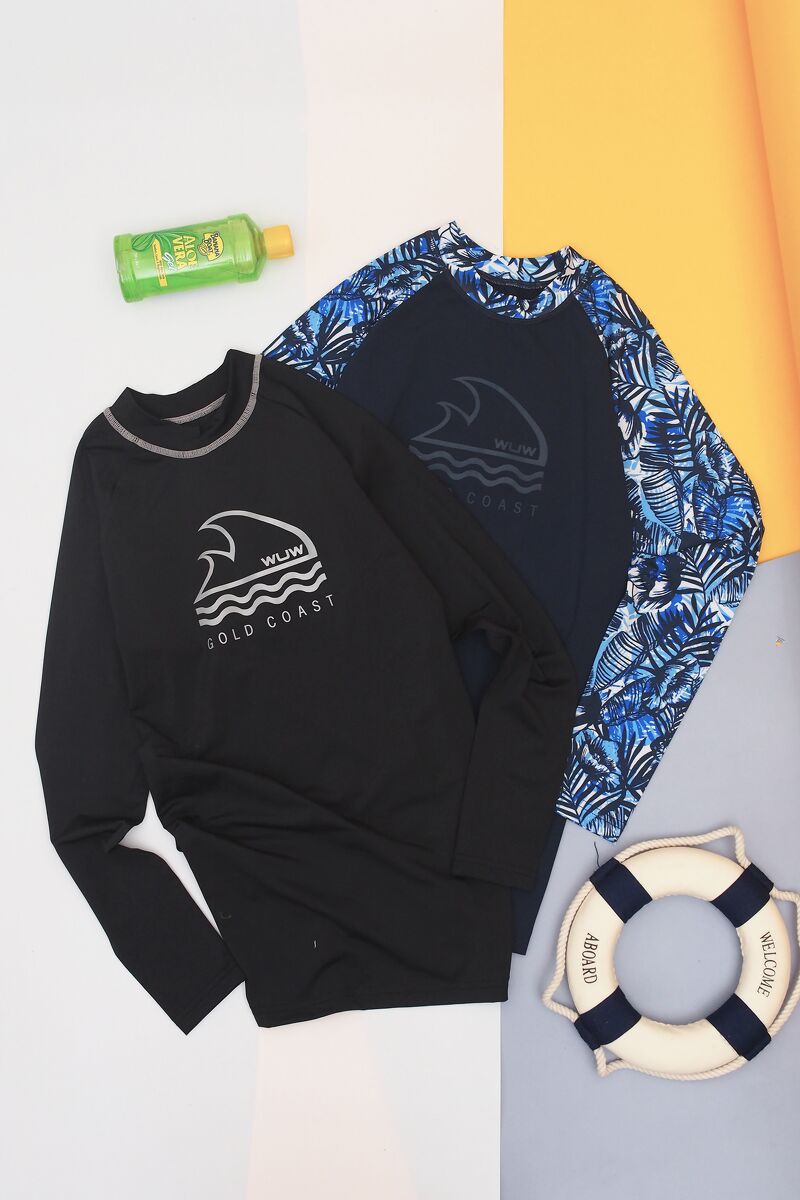 Áo bơi tay dài xuất Hàn tay raglan WUW | BigBuy360 - bigbuy360.vn