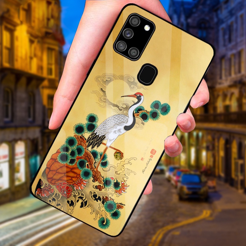 Ốp Lưng Samsung A21S, M30S, M31, M21 Mặt kính cường cao cấp, sáng bóng, Thiết kế độc quyền