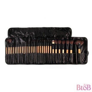 Bộ 32 cọ trang điểm chuyên nghiệp kèm bao da