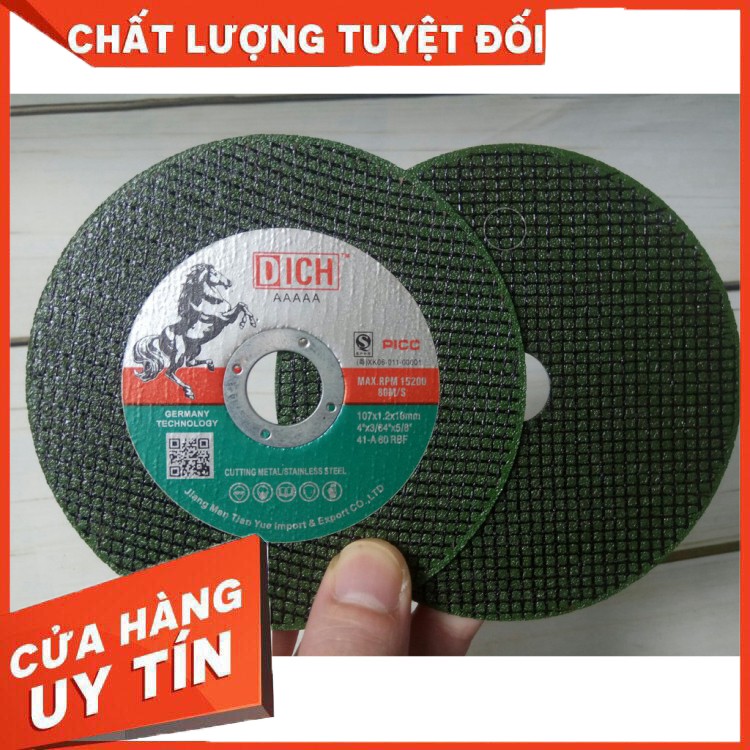 [HÀNG CHÍNH HÃNG] [ ẢNH THẬT]   ĐÁ CẮT 100MM NGỰA XANH 1 HỘP 50 VIÊN  [CHO KHÁCH XEM HÀNG]