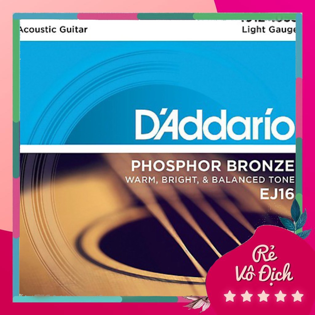 [Blcomputer] Bộ Dây Đàn Guitar Light Acoustic D'Addario E16 size 12 cực tốt.