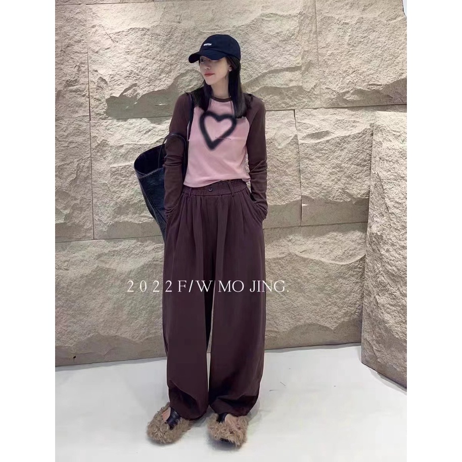 Áo Thun Lửng Tay Dài Dáng Rộng In Hình Gia Vị Kiểu Retro Mỹ Cá Tính