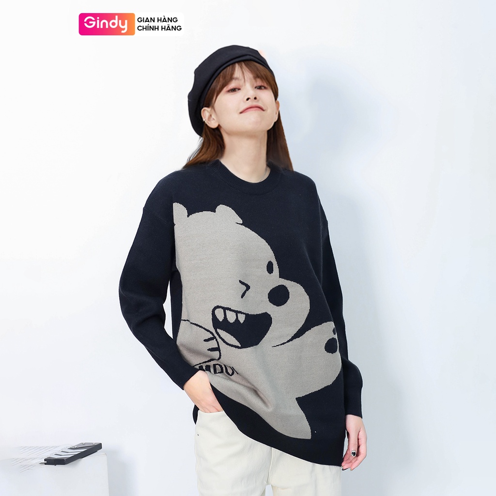 Áo len nữ GINDY hình gấu Pooh tay dài thời trang thu đông AMN002 | BigBuy360 - bigbuy360.vn