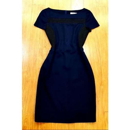 Đầm công sở màu xanh than sz M