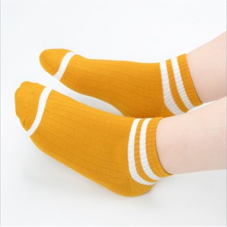 Combo 10 đôi tất nư cổ kẻ nhiều màu
