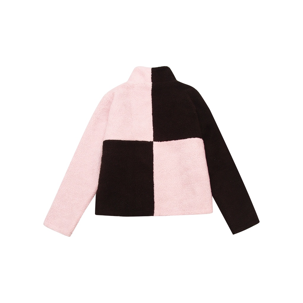 Usthebasic - Áo khoác lông Checkerboard Sherpa Jacet