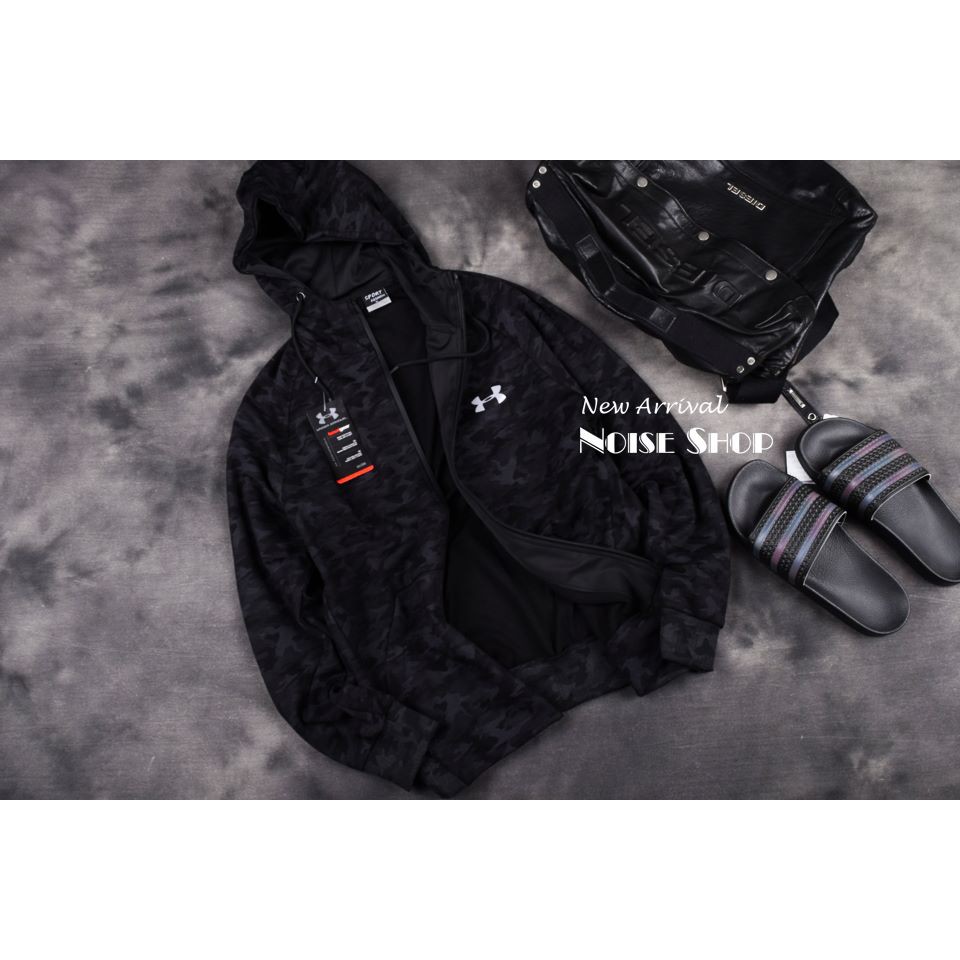 Áo Khoác Nỉ Nam Mũ Liền Rằn Ri