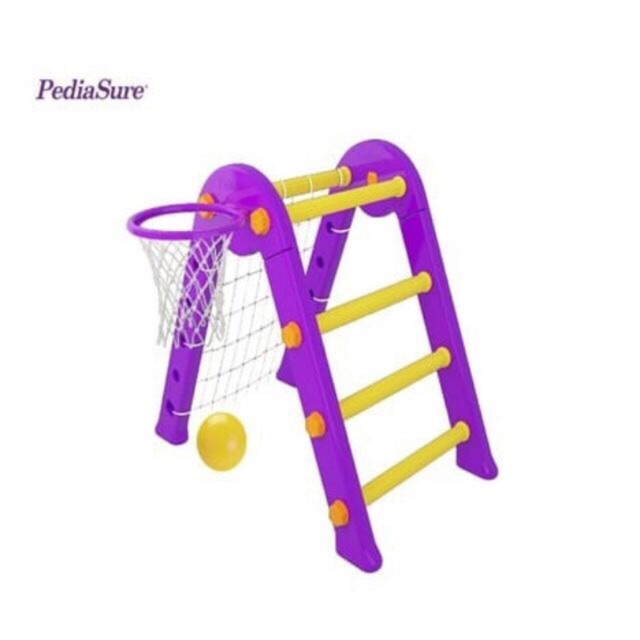 Bộ đồ chơi vận động đa năng pediasure( neo núi- bóng rổ- bóng đá)