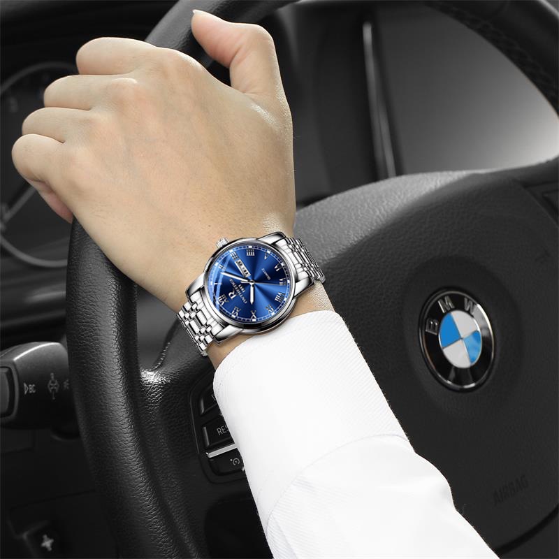 ĐỒNG HỒ NAM CAO CẤP ONTHEEDGE KÍNH TRÁNG SAPPHIRE DÂY KIM LOẠI KHÔNG GỈ + TẶNG KÈM PIN AESHOP.01 | BigBuy360 - bigbuy360.vn