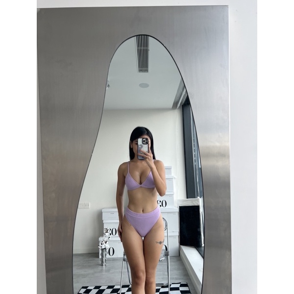 BIKINI CHẤT LEN CẠP CAO ÁO TAM GIÁC CÓ TĂNG ĐƠ 2M0005