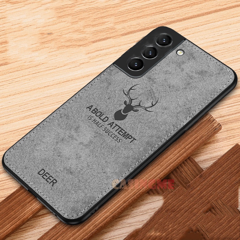 Ốp điện thoại vải in hình hươu thời trang cho Samsung Galaxy S21 S21 + S 21 Ultra Plus 5g