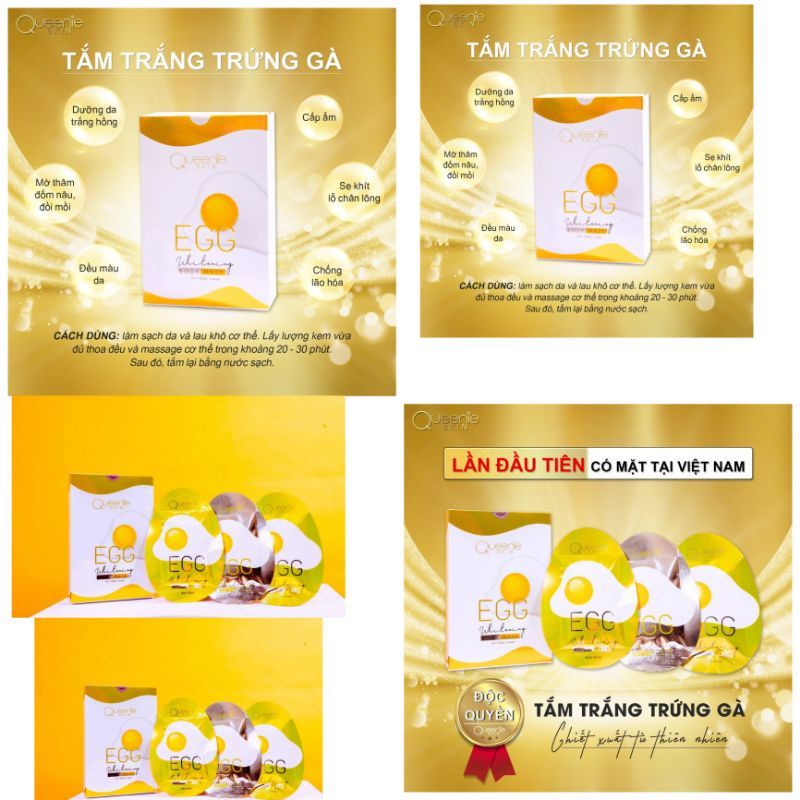 TẮM TRẮNG TRỨNG GÀ QUEENIE