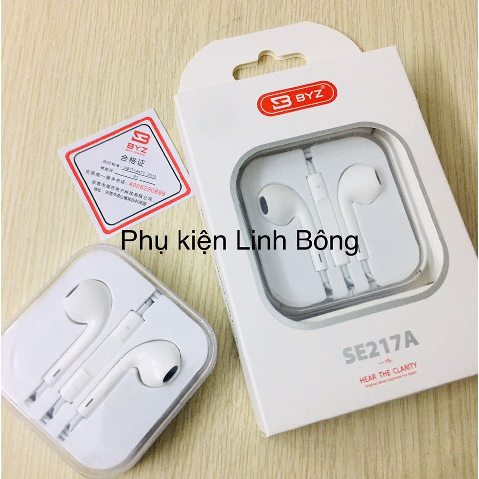 Tai Nghe Nhét Tai BYZ- SE217 Cho IPhone Có Dây Chân Jack 3.5mm