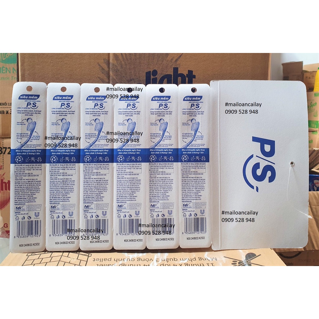 Bàn Chải Đánh Răng P/S Lông Tơ Mềm Mại (1vĩ/ 6cây)