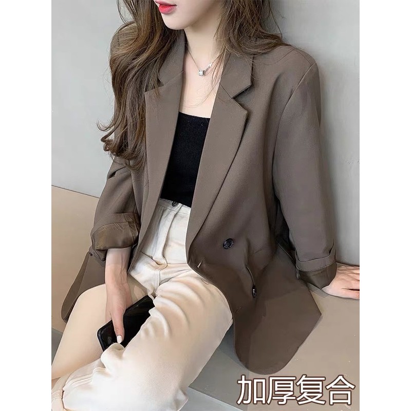 Áo vest blazer basic 4 cúc hai lớp có đệm vai m100