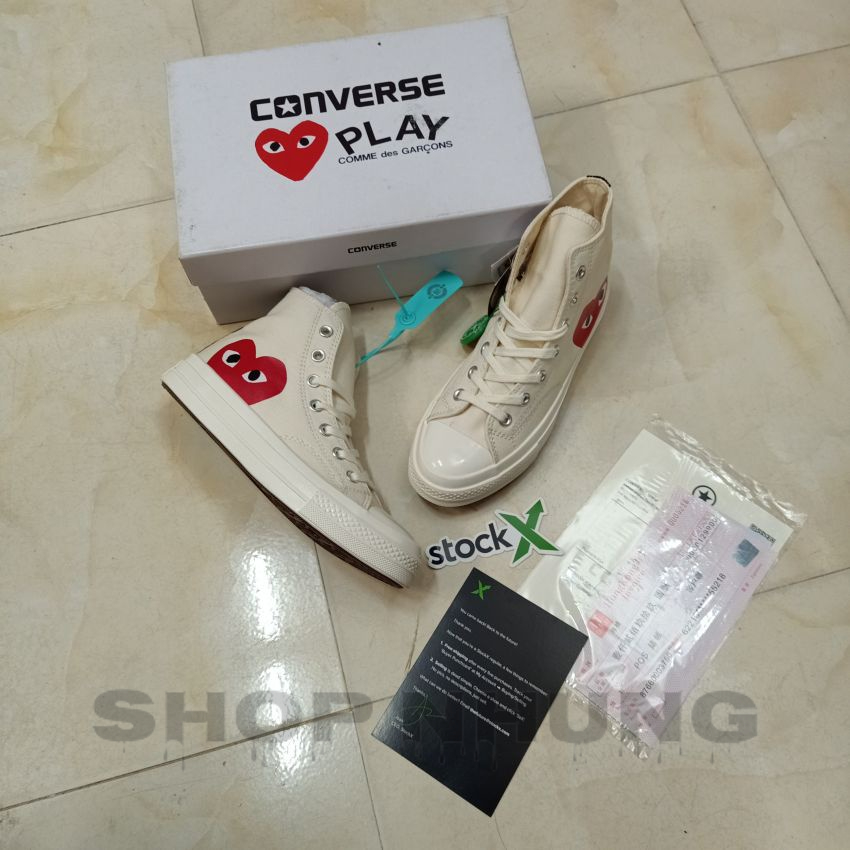 Giày converse 1970s tim play nam nữ cổ cao màu trắng