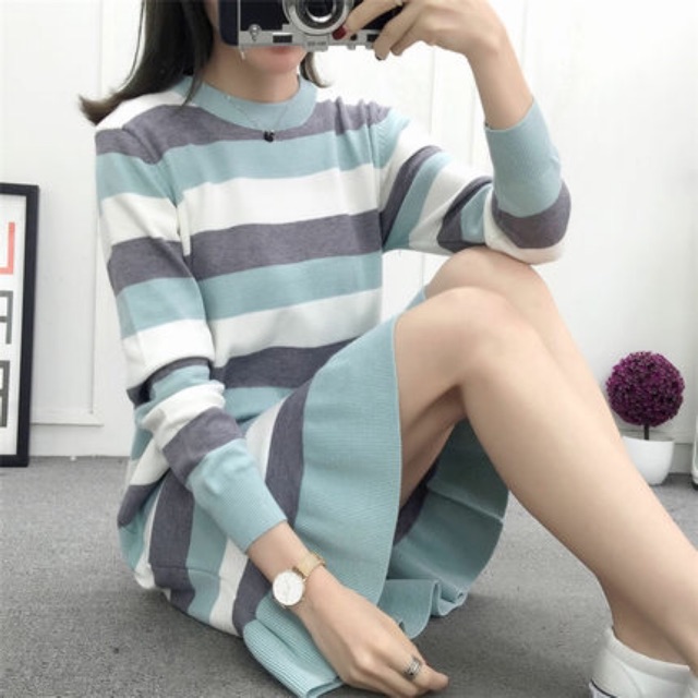 Váy len kẻ đuôi cá (2 màu)/ Hàng về sau 10-15 ngày/Đăng kèm ảnh thật khách feedback ⭐️ | BigBuy360 - bigbuy360.vn