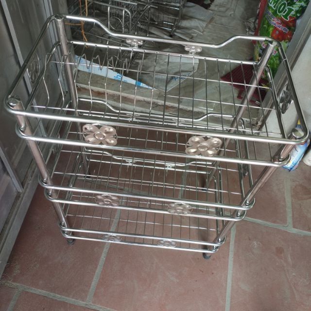 Kệ bát inox 70cm có khe cài đĩa