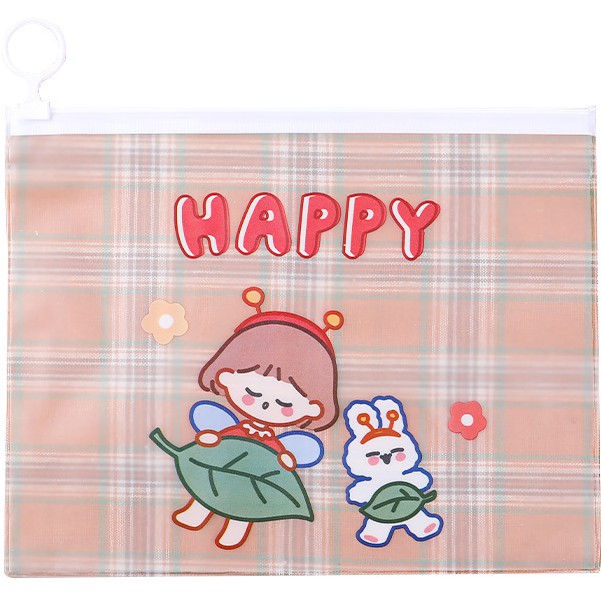 Túi đựng hồ sơ cỡ lớn chống thấm nước in họa tiết hoạt hình dễ thương có khóa kéo tiện dụng cho học sinh | BigBuy360 - bigbuy360.vn