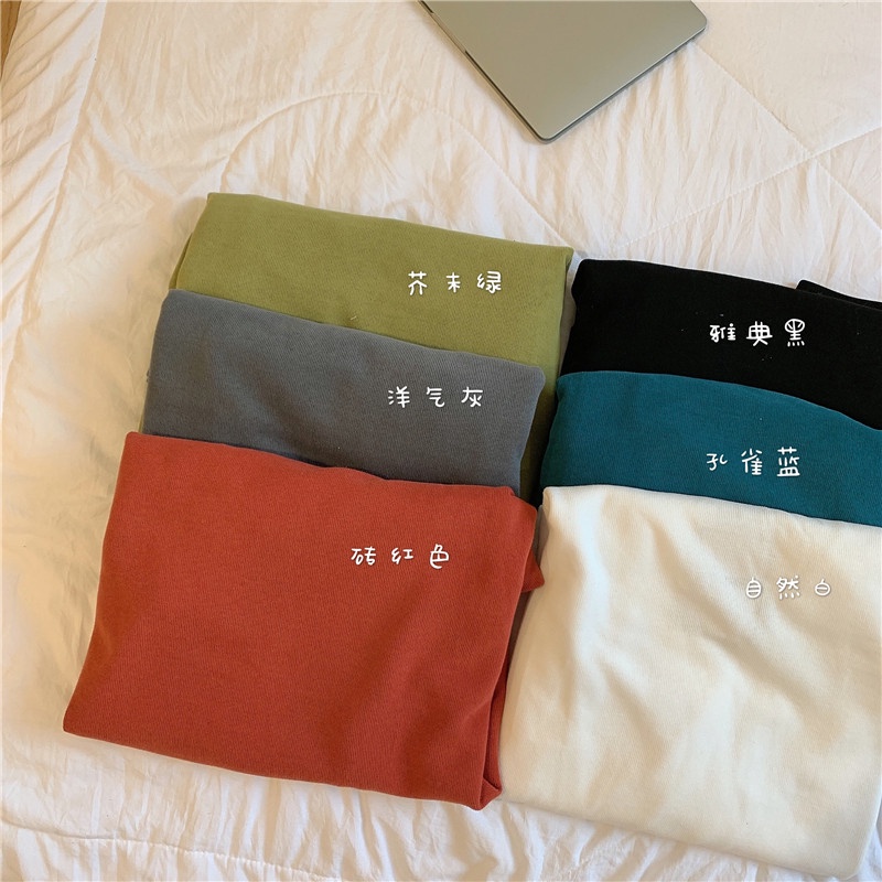 Áo sweater tay dài dáng rộng thời trang Hàn Quốc thanh lịch