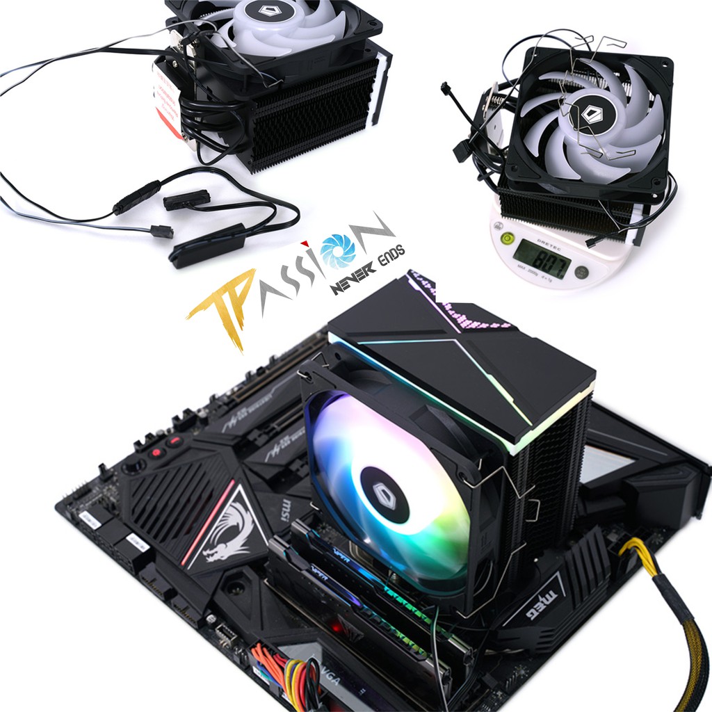 Tản nhiệt khí CPU ID-Cooling SE-234-ARGB - Chính hãng BH 24 tháng, LED ARGB màu rainbow sync main/hub, hiệu năng cao