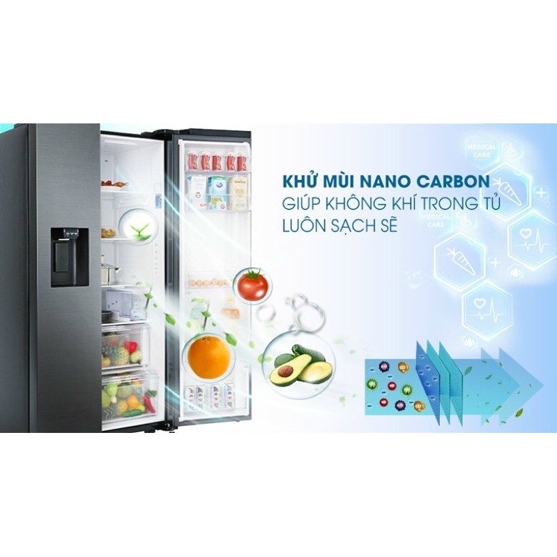 Tủ lạnh Samsung inverter 617 lít RS64R5301B4/SV( Hàng mẫu Trưng bày NEW Bảo hành chính hãng 2 năm)