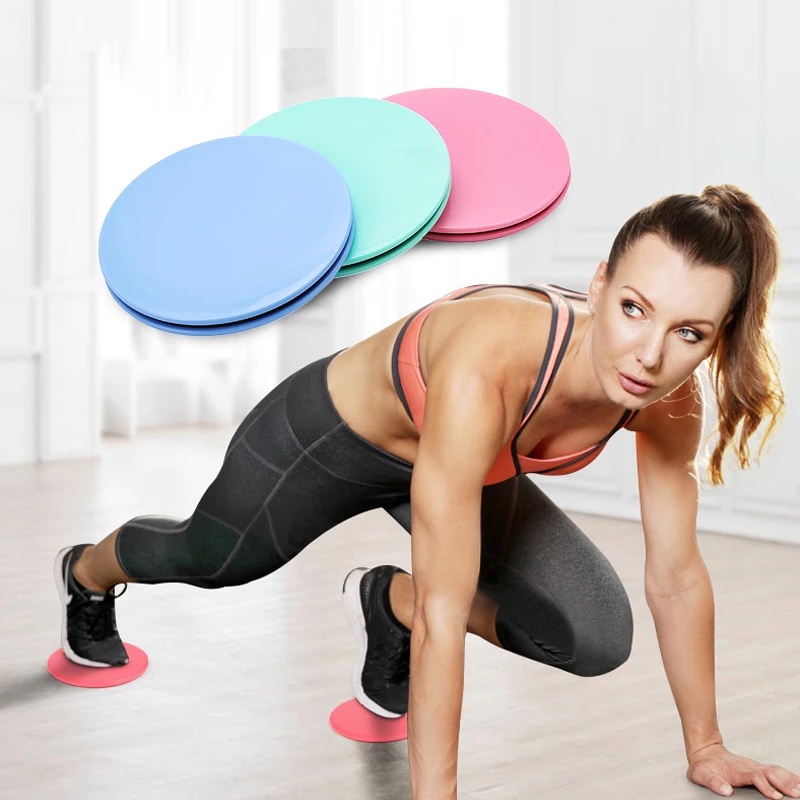 Đĩa Trượt Tập Yoga, Gym Tại Nhà Loại Tròn Nhựa ABS Và Xốp Cao Cấp (1 cặp) YO45