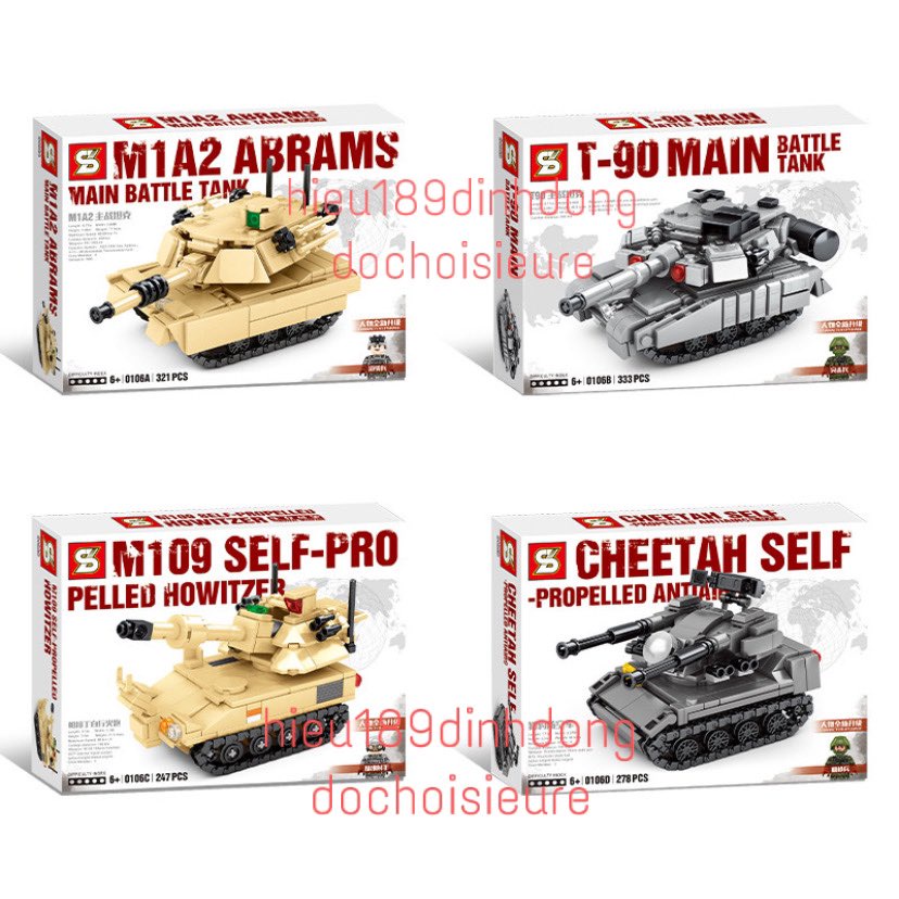 Lắp Ráp xếp hình xe tank quân đội SY 0106