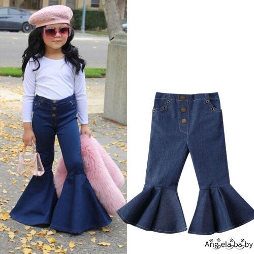 Áo Denim Dài Tay Ống Loe Cho Bé Gái (1-6 Tuổi)