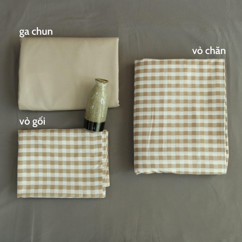 Bộ chăn ga gối Poly Cotton Cực kỳ thoáng mát - Hàn Quốc -đủ size miễn phí bo chun