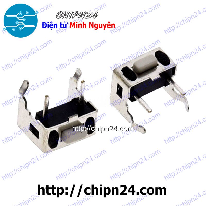 [10 CÁI] Nút nhấn 2 chân 3x6x4.3mm DIP Cong