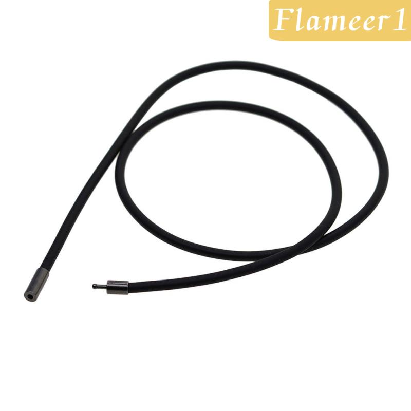 [flameer1] Vòng cổ Cao Su Màu Đen 3mm Với Móc Khóa Đồng 45cm