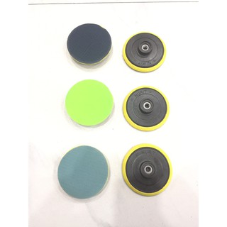 [Giá rẻ] Đế dán chà nhám tròn Φ 100mm, gù nhám vàng 1 tấc