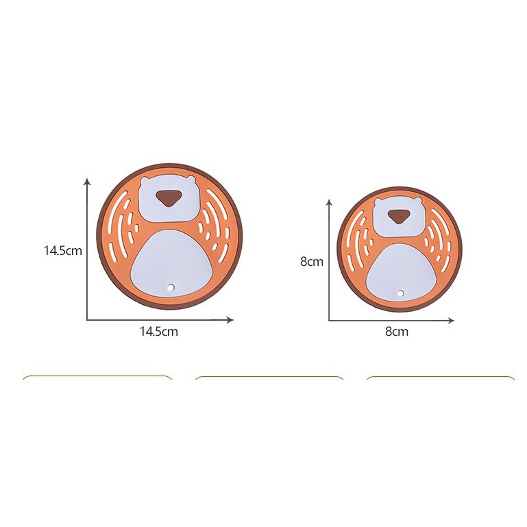 Lót Nồi, Lót Ly Silicon Cách nhiệt chống trơn trượt Họa Tiết Xinh Xắn #C606