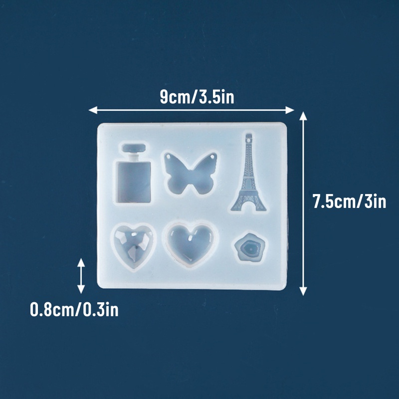 Khuôn Silicon Làm Mặt Vòng cổ / Bông Tai Hình Tháp Tròn Sáng Tạo