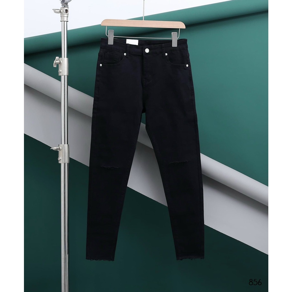 Quần jean nam màu đen chất demin cao cấp co dãn đẹp from dáng skinny mẫu mới thời trang cao cấp beautiulgilr t02