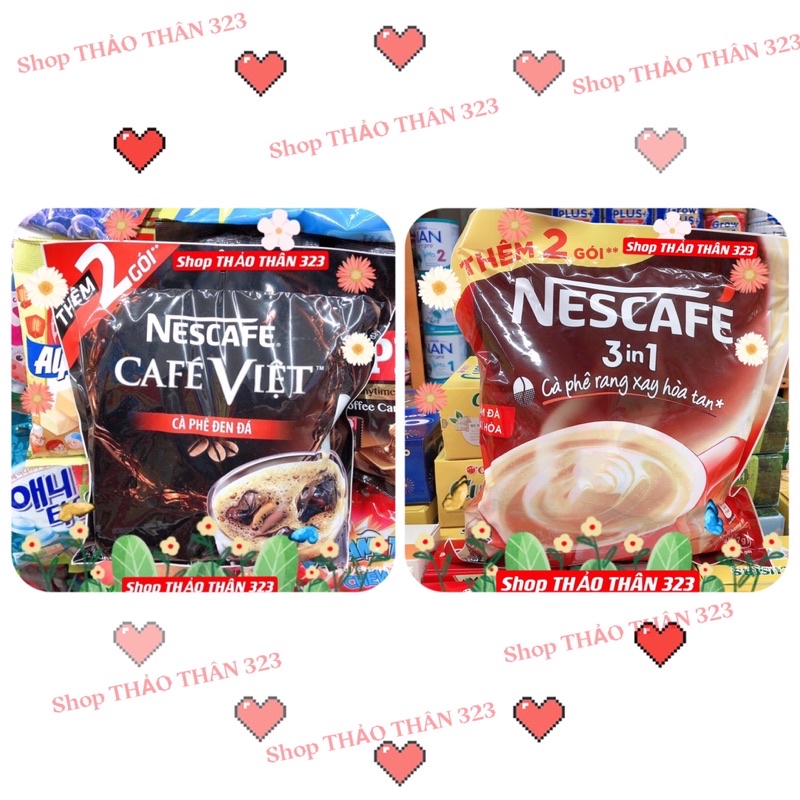 Cà phê  NESCAFE CAFE Việt - CAFE SỮA 3in1 ĐẬM ĐÀ(Đỏ)-ĐẬM ĐÀ HƠN (Xanh)