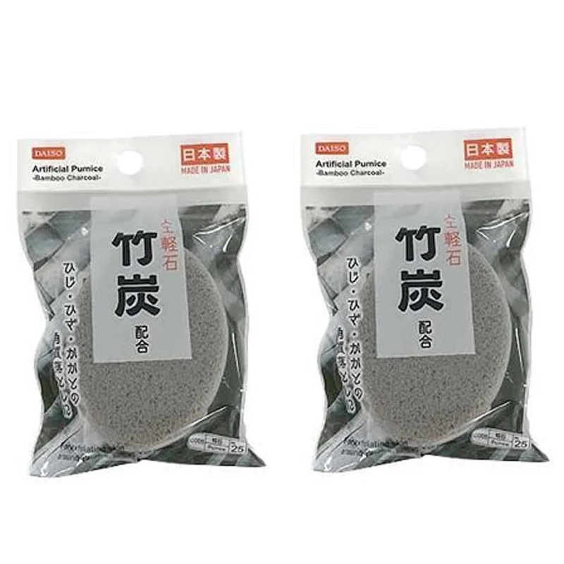 Daiso Bọt Biển Chà Gót Artificial Pumice -Bamboo Charcoal-