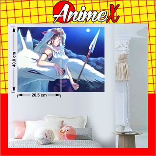 Combo 2 Tấm Poster Anime Mononoke Hime - Công Chúa Sói Mononoke - Princess Mononoke - Áp PhíchDán Tường By AnimeX