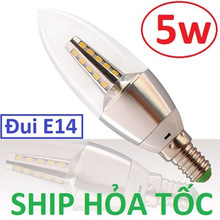 Bóng đèn LED nến 5w, đui xoáy nhỏ E14