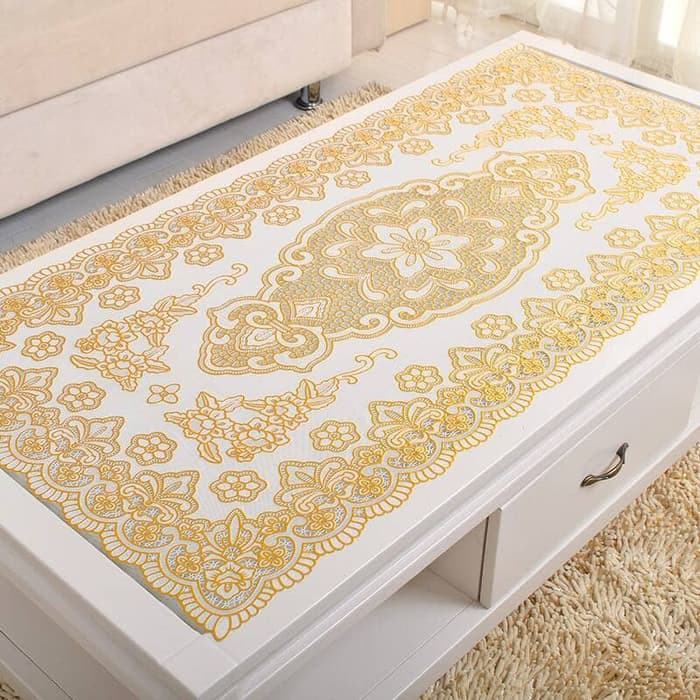 Khăn Trải Bàn 40x110cm Màu Vàng Chất Lượng Cao