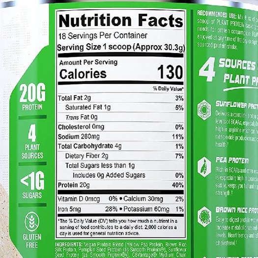 SỮA PROTEIN NUTREX PLANT PROTEIN NGUỒN GỐC THỰC VẬT CAO CẤP THUẦN CHAY CAO CẤP (1.2 LBS)