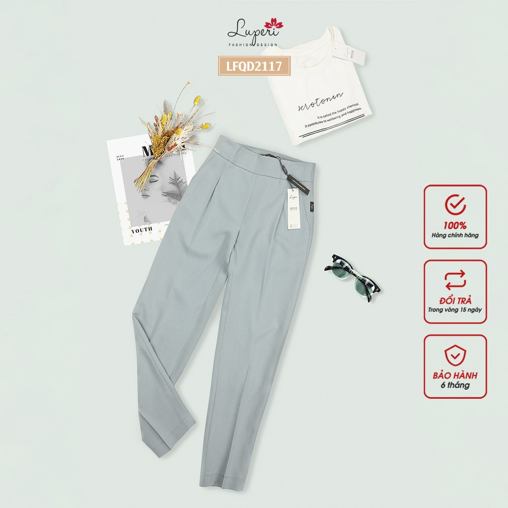 Quần Tây Nữ Quần Baggy Nữ Có Khóa Sườn tôn Dáng, Quần Âu Nữ Trẻ Trung Đi Học Đi Làm Đi Chơi Luperi LFQD2117