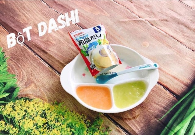 Bột Dashi nấu nước dùng cho bé 5M+ date 2/2022