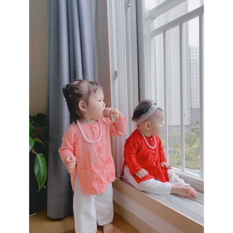 Combo bộ dây chuyền và lắc tay giả ngọc trai cho bé nhiều màu