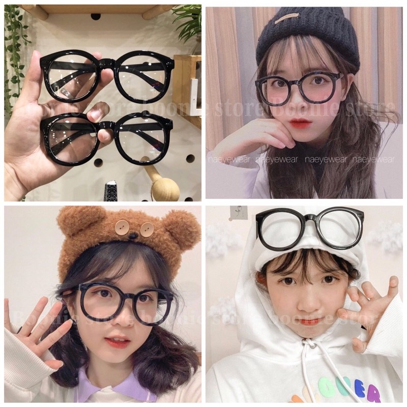 Gọng kính tròn to loại gọng dày hot tiktok