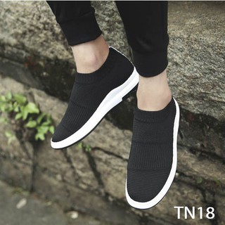 [ Cực Hot ] Giày Sneaker Thể Thao Đế Êm Chất Vải Cao Cấp [Màu Đen - TN18]